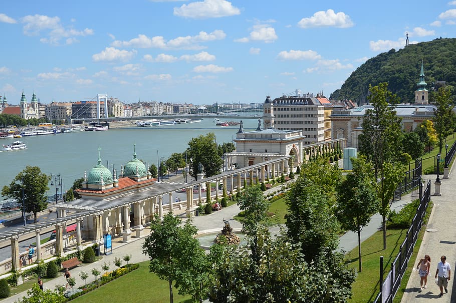 budapest, danube, panorama, cityscape, hungary, water, architecture HD wallpaper