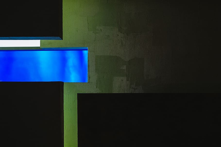 blue, green, blocks, window, wall, interior, abstract, wall - building feature HD wallpaper
