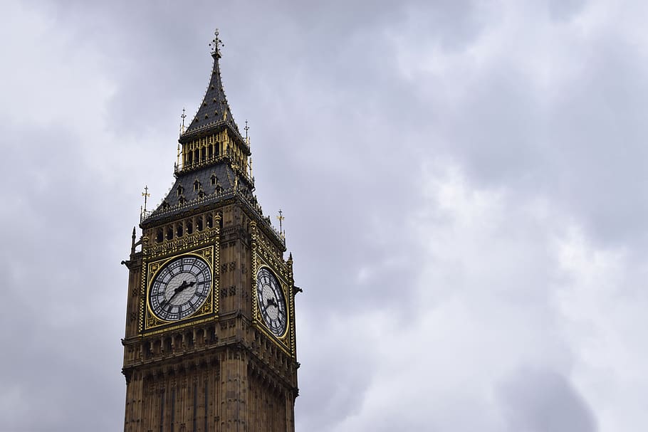 Elizabeth Tower, building, architecture, clock tower, england, HD wallpaper