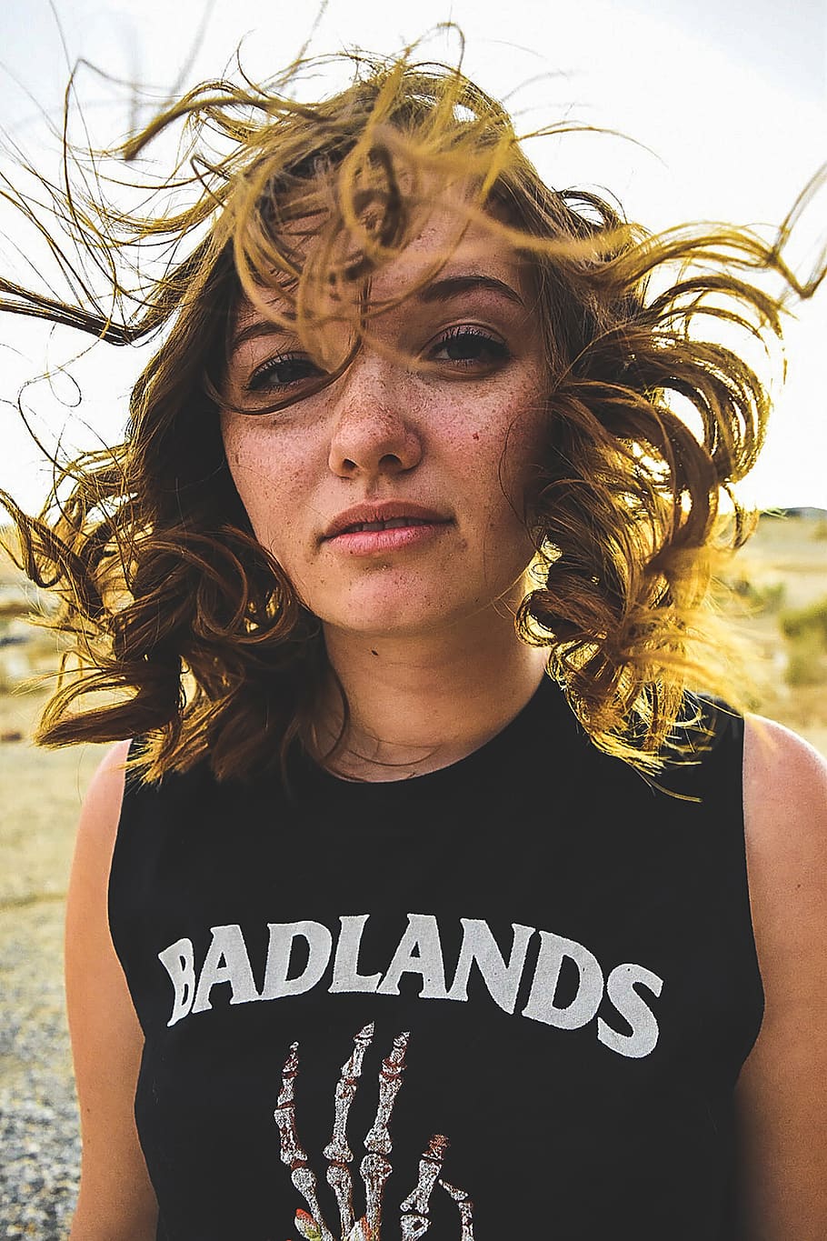 united states, salton city, abandoned, hair, wind, queen, front view