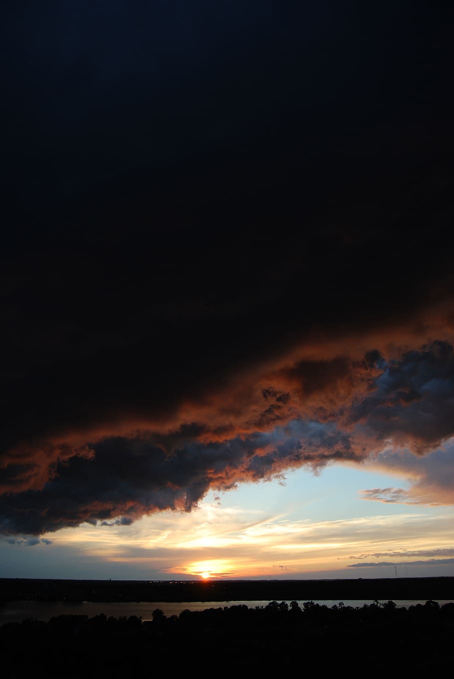 canada, kingston ontario, clouds, river, storm, sunset, sky HD wallpaper