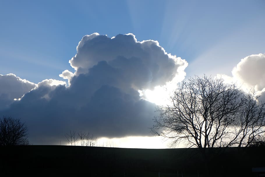 clouds, sunset, landscape, scenic, dramatic, enlightenment HD wallpaper