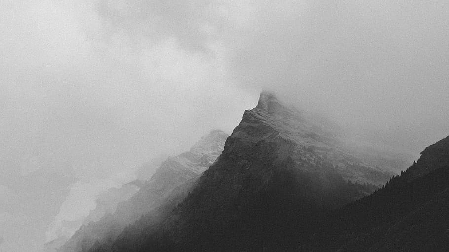 Minimalist Mountain Black And White Wallpapers  Wallpaper Cave