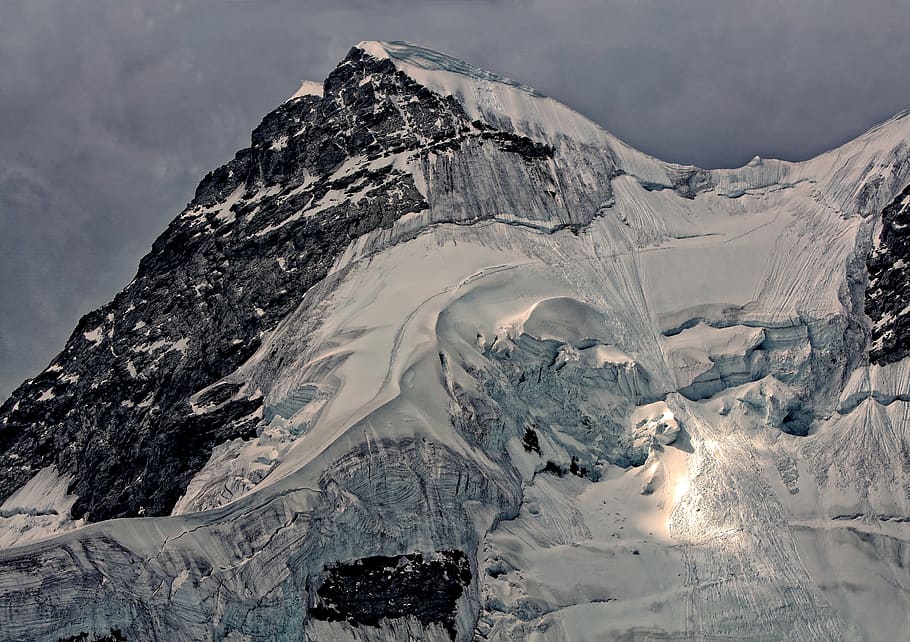 white mountain, nature, outdoors, ice, snow, glacier, mountain range HD wallpaper