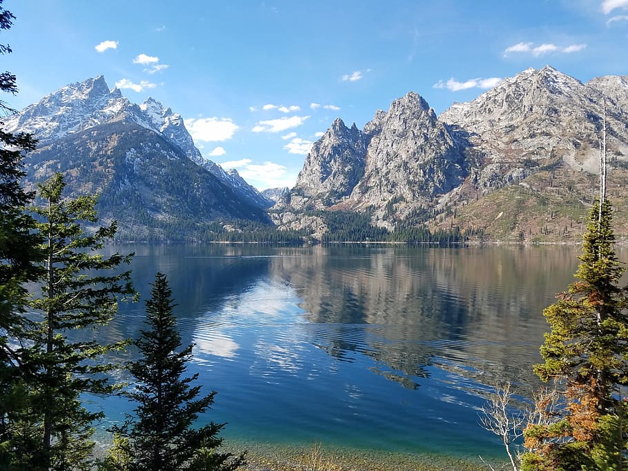 mountains, nature, landscape, beauty in nature, water, scenics - nature HD wallpaper