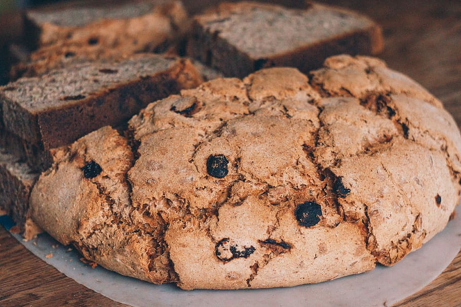 chocolate chip cookie, food, bread, biscuit, dessert, brownie HD wallpaper