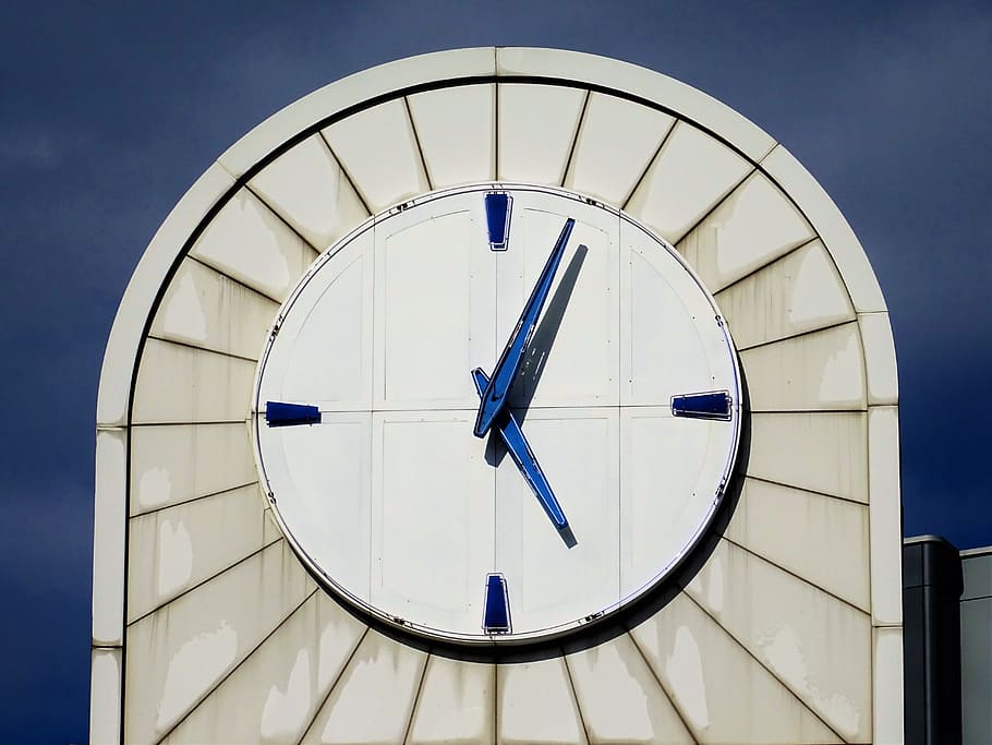 Photo of White Analog Building Clock, architecture, classic, modern HD wallpaper