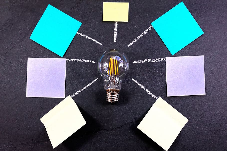 post it, brainstorming, teamwork, idea, creativity, yellow HD wallpaper