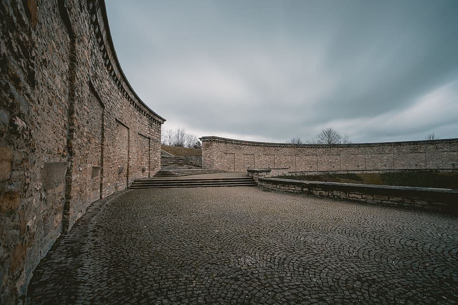 monumentum, buchenwald, germany, memorial, cruelty, stone, cobbles, HD wallpaper