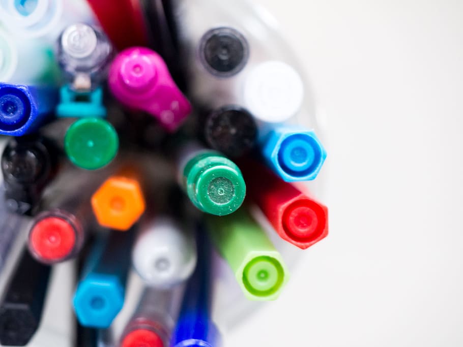 Pens and Markers, Business, Macro, Objects, Office, Workspace HD wallpaper