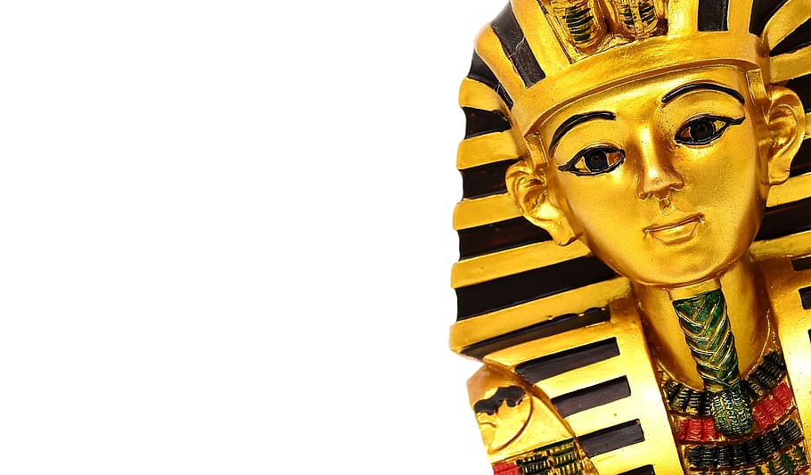 statue, egypt, figure, egyptian, pharaonic, head, copy space HD wallpaper