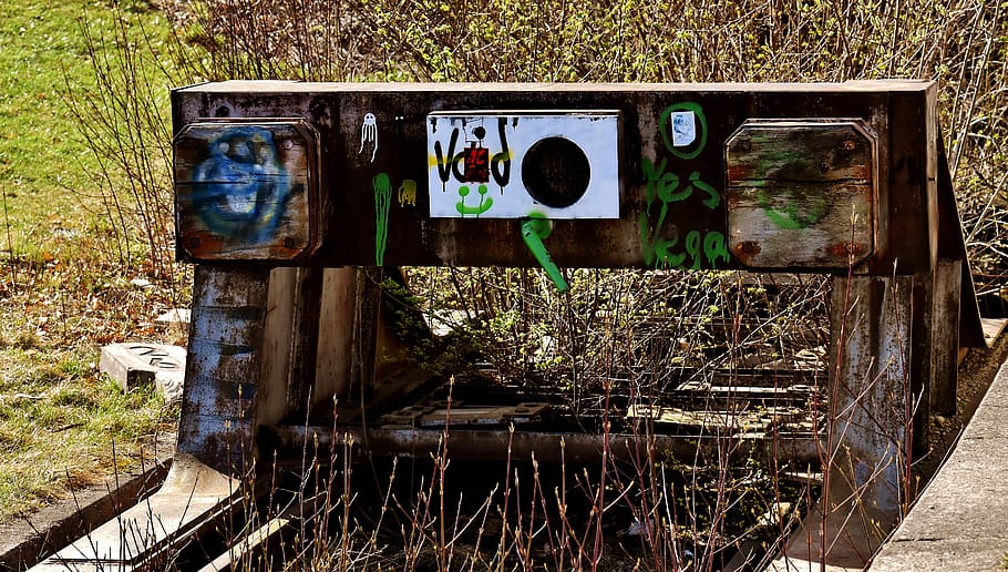 buffer stop, brake buffer stop, lost places, abandoned train station HD wallpaper