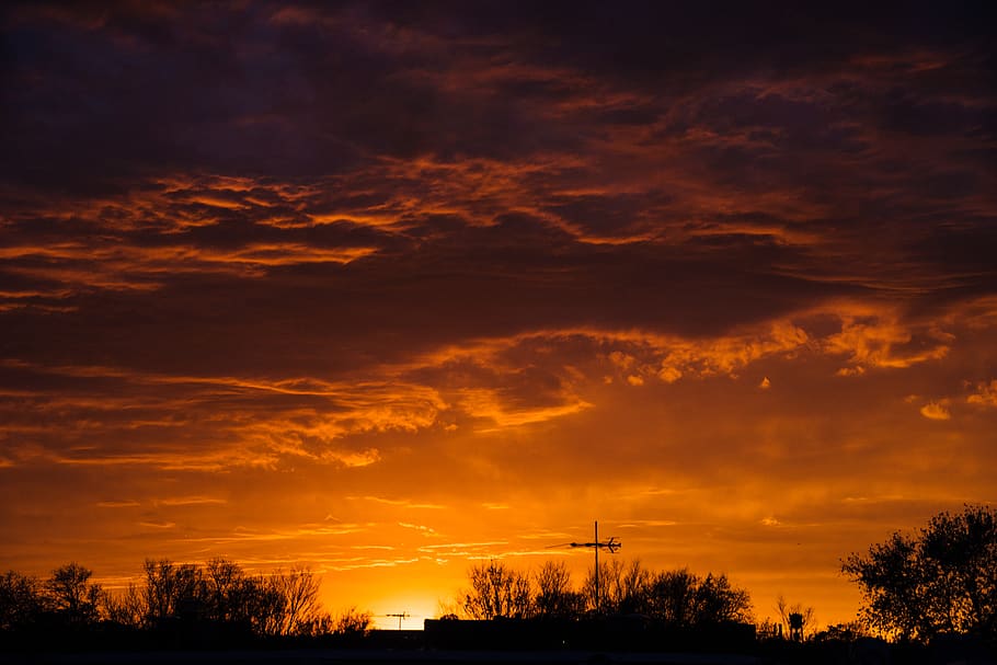 new york, united states, clouds, ny sunset, sky, cloudy, new york sunset