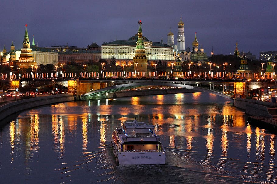 the urban landscape, evening, reflection, architecture, illuminated HD wallpaper