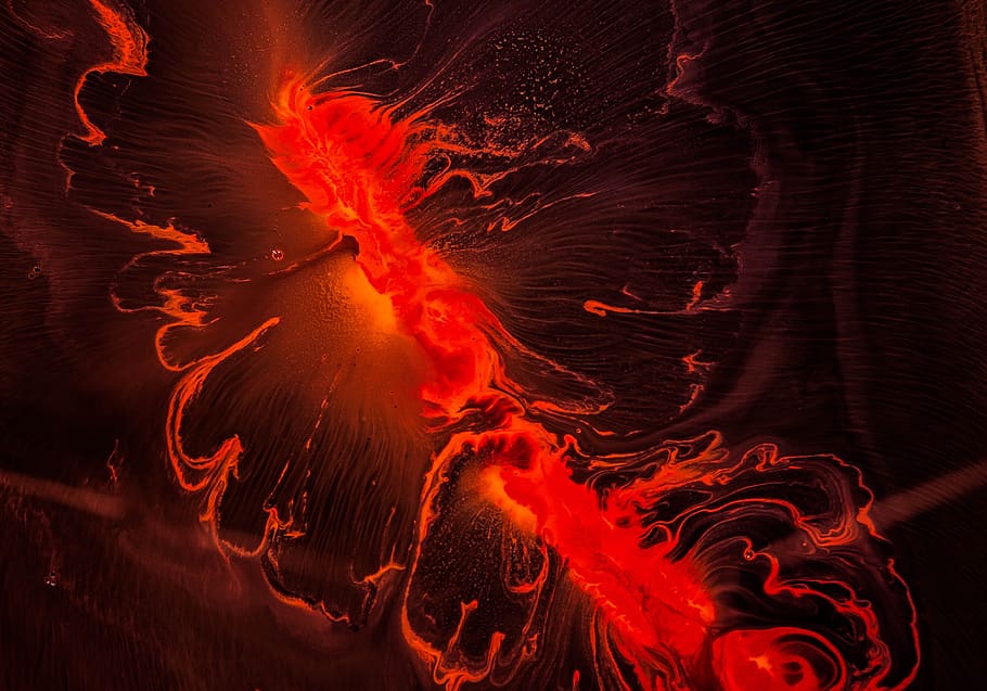 red, art, splash, water, black, no people, close-up, nature HD wallpaper