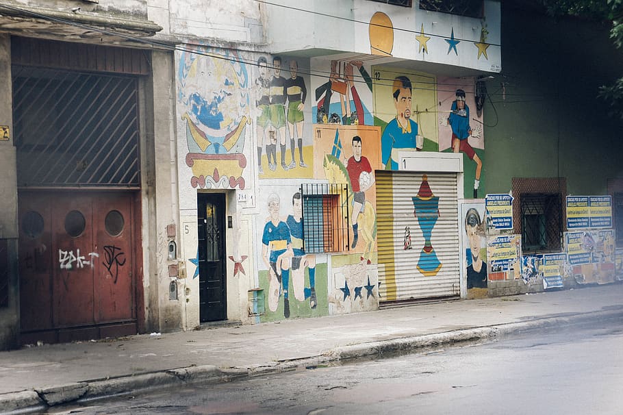 argentina, la boca, colorful, art, painting, soccer, laboca, HD wallpaper