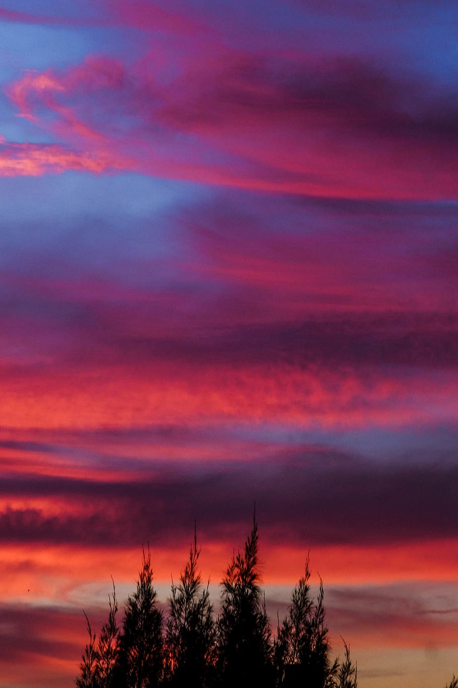 sunset, sunrise, dawn, dusk, sky, cloud, clouds, colourful HD wallpaper
