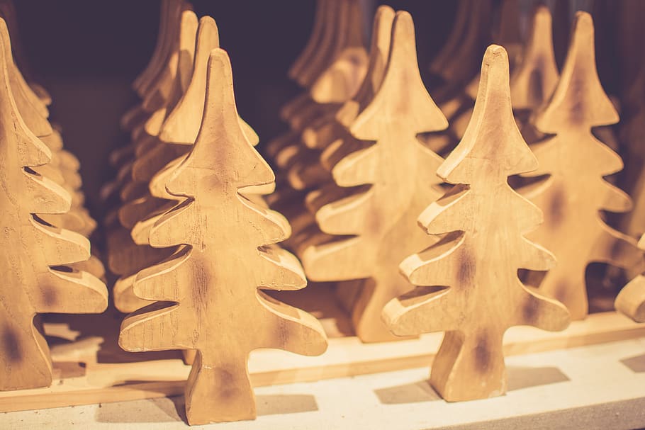 christmas, xmas, holidays, tree, wood, december, no people HD wallpaper