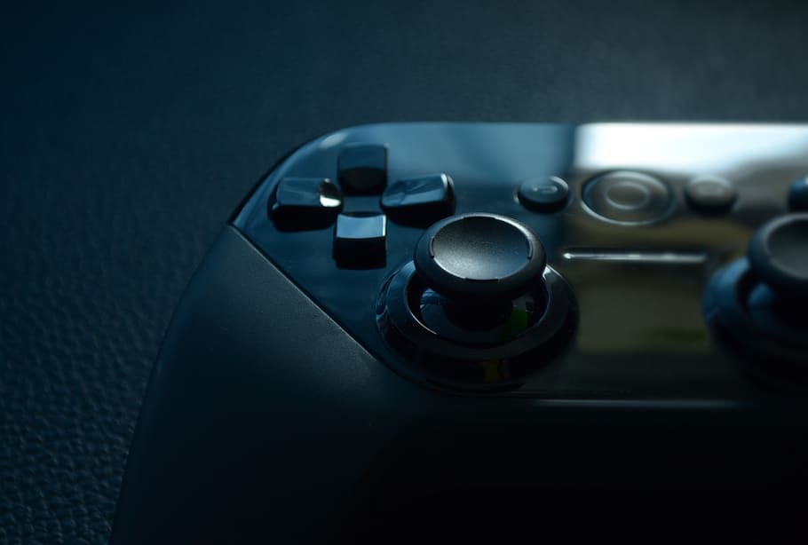 Game Controller, blur, close-up, dark, electronics, entertainment HD wallpaper