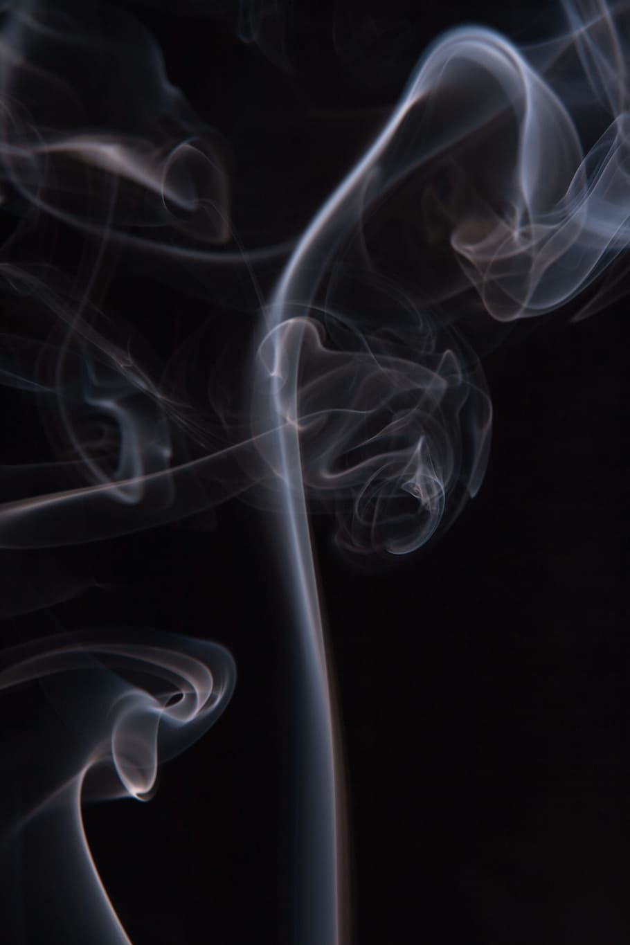 smoke, abstract, shapes, black, texture, background, fog, effect HD wallpaper