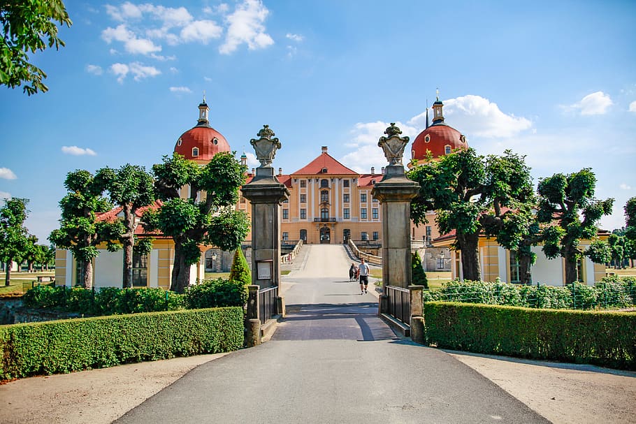 germany, travel, clouds, sky, castle, art, culture, landscape HD wallpaper
