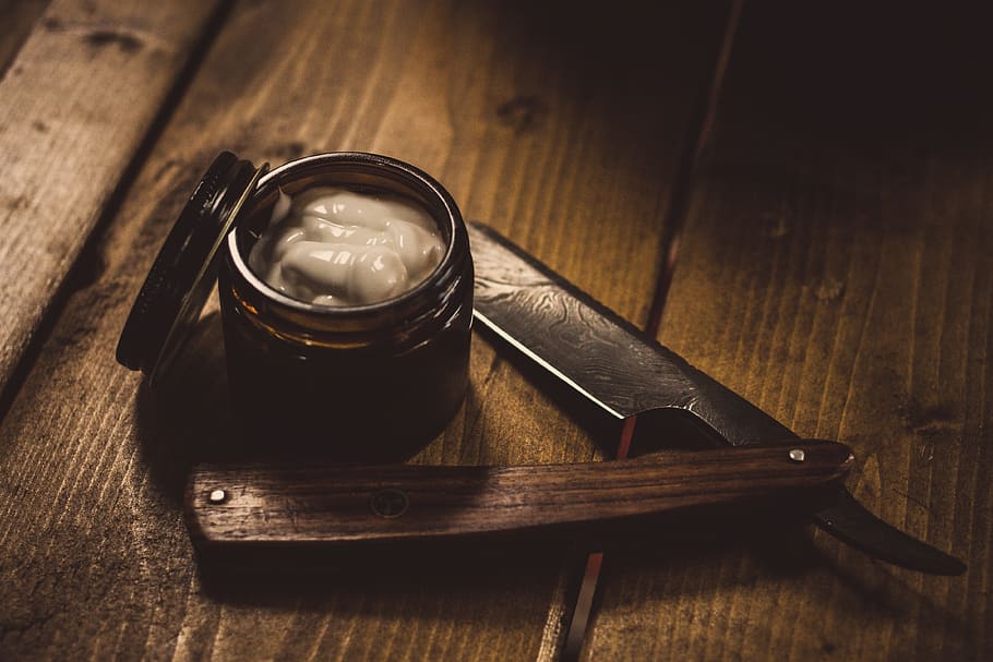 brown handled hand shaver, wood - material, table, still life HD wallpaper