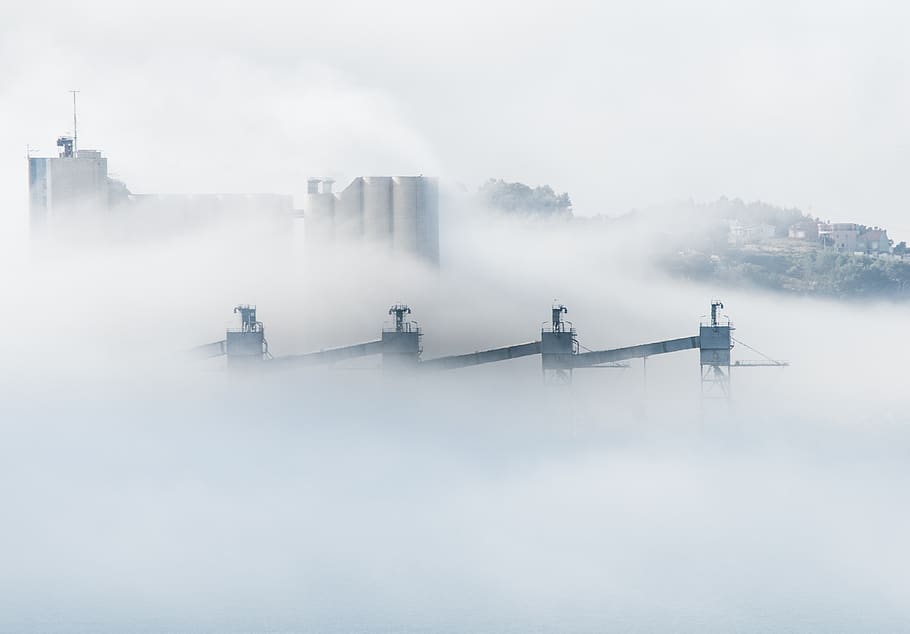long exposure photography of white smoke, portugal, lisbon, fog, HD wallpaper