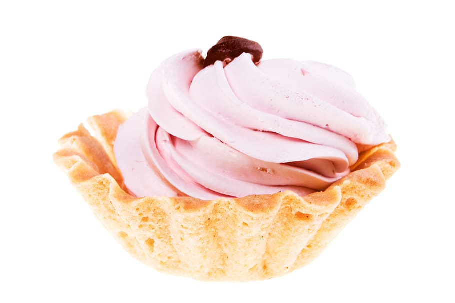 cupcake, food, food and drink, studio shot, pink color, cut out HD wallpaper