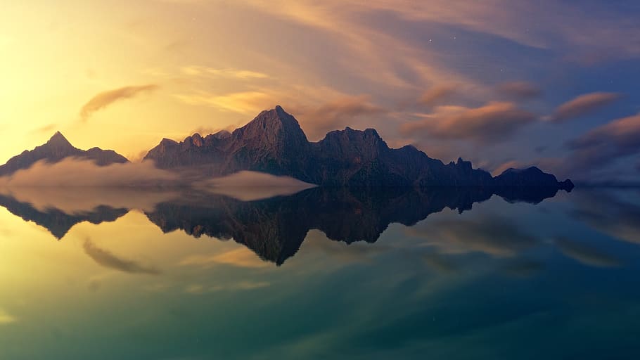 mountain, highlands, cloud, sky, summit, ridge, landscape, nature HD wallpaper