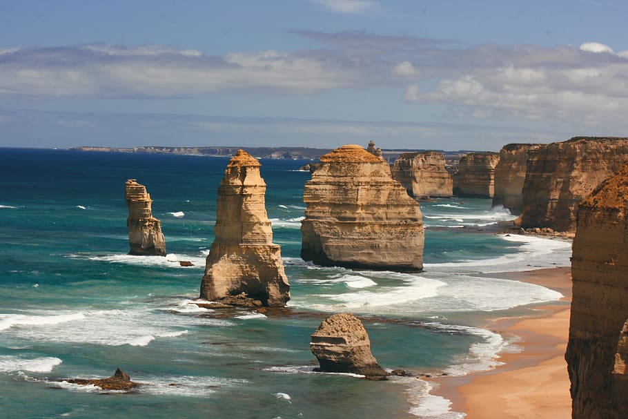 Coast of Australia, nature, rock, water, sea, solid, rock - object HD wallpaper