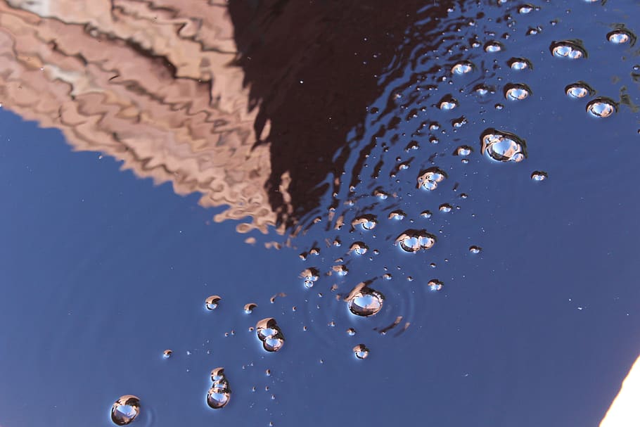 reflection, cool, nature, water, drop, freshness, motion, close-up HD wallpaper