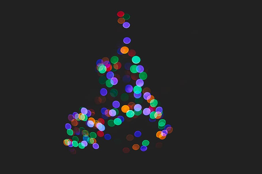 dark, night, lights, bokeh, multi colored, decoration, illuminated HD wallpaper