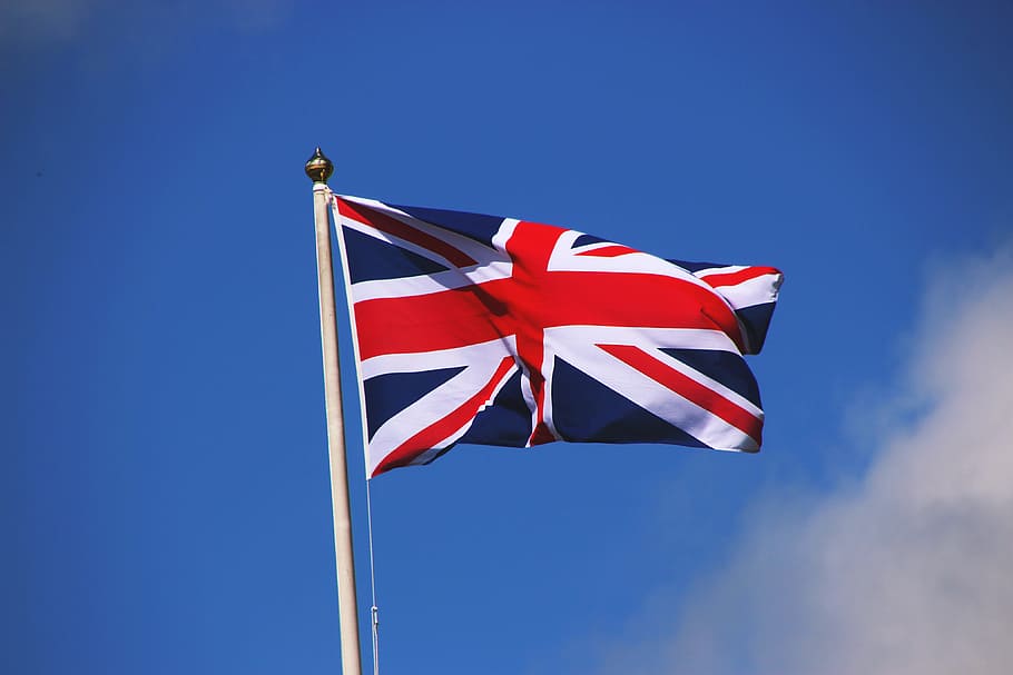 Union Jack Flag, various, flags, patriotism, sky, blue, red, low angle view HD wallpaper