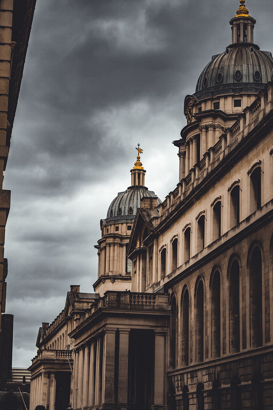 dome, london, tower, spire, steeple, united kingdom, old royal naval college