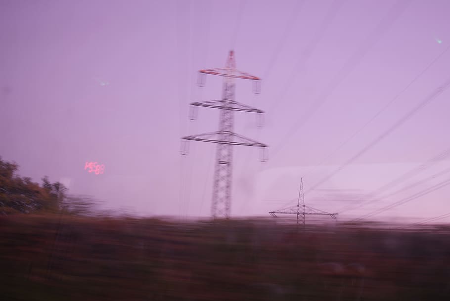 germany, technology, fog, electricity pylon, connection, no people HD wallpaper