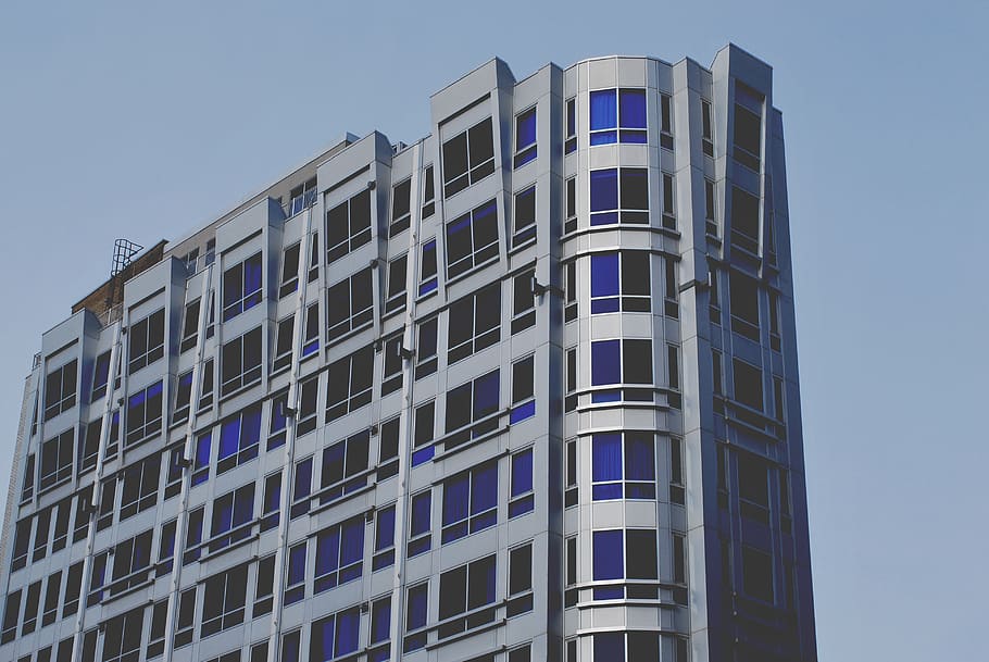 blue, grey, architecture, built structure, building exterior HD wallpaper