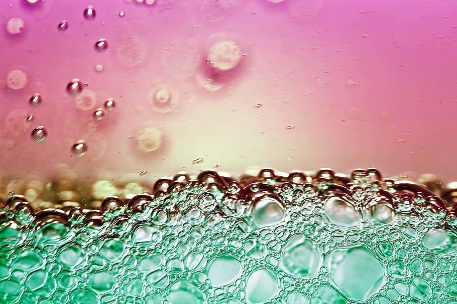 abstract, aqua, background, bubble, bubbles, close-up, color HD wallpaper