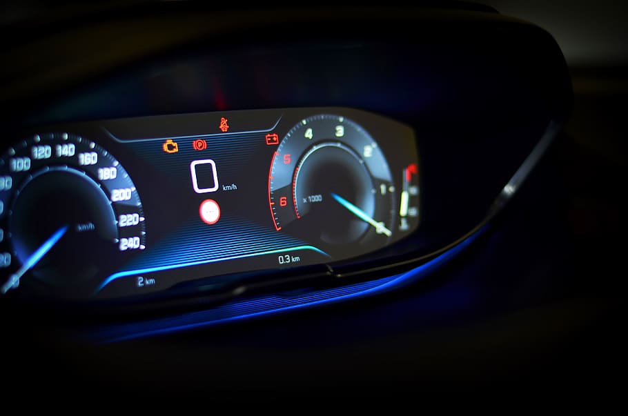 speedometer, cockpit, unit, the interior of the, the fuel gauge HD wallpaper