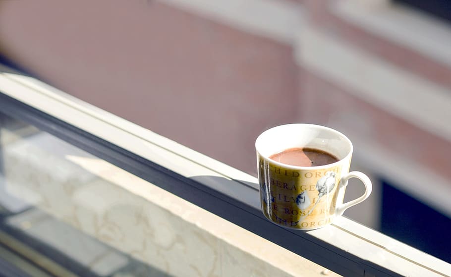 cup, mug, hot, drink, chocolate, window, sunny, day, morning HD wallpaper