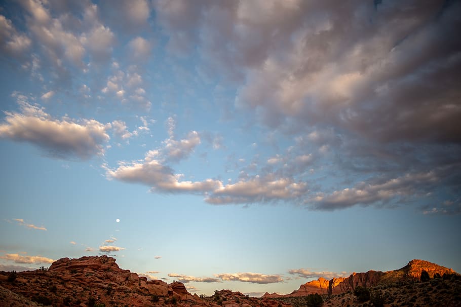 white cloud formation, nature, outdoors, sky, escalante, weather
