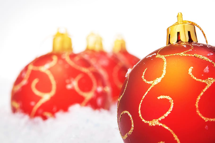 background, ball, bauble, balls, baubles, christmas, close-up HD wallpaper