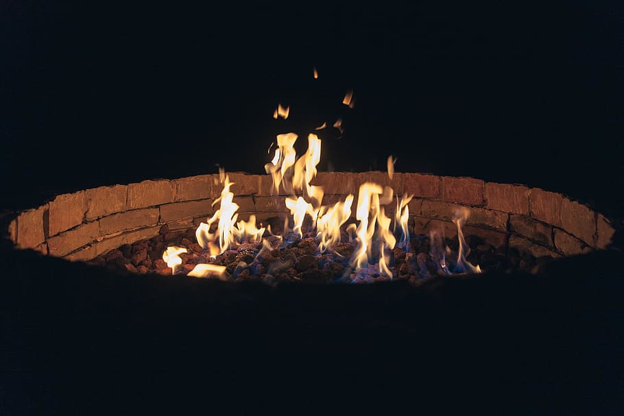 van, united states, fire, fire pit, flame, flames, burn, sky ranch HD wallpaper