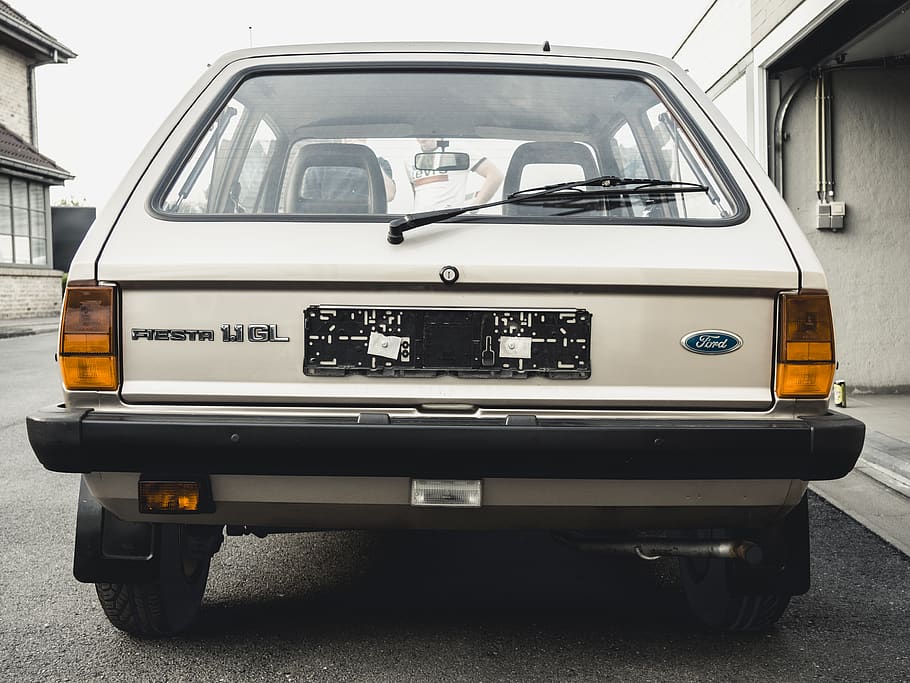 white Ford vehicle, car, automobile, transportation, bumper, windshield HD wallpaper