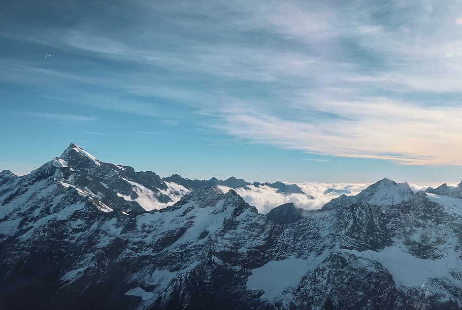 mountain, outdoors, nature, mountain range, peak, ice, snow HD wallpaper