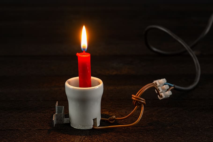 current, candle, light, porcelain, wire, wood, version, wax HD wallpaper