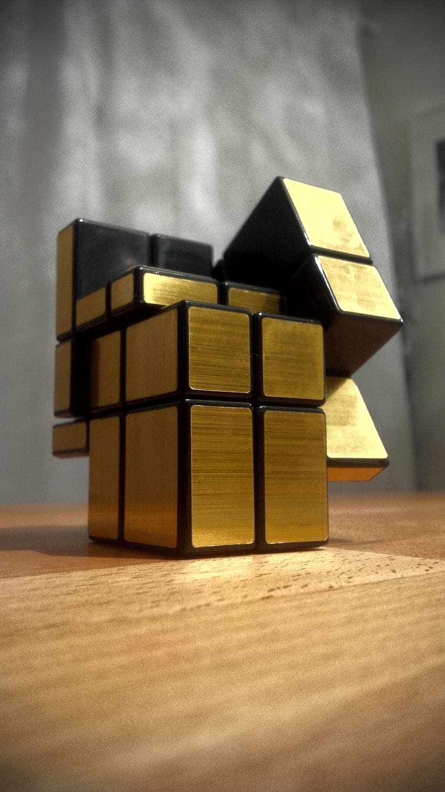 wood, rubix cube, furniture, hardwood, floor, gold, toy, treasure