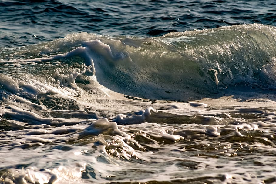 wave, surf, swirl, water, sea, nature, splash, power, seascape HD wallpaper