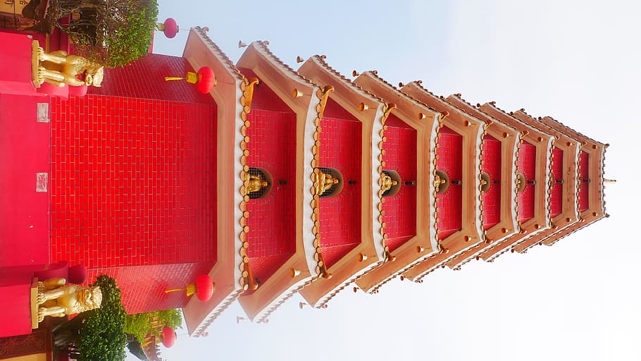 building, worship, shrine, pagoda, temple, architecture, 萬佛寺, HD wallpaper
