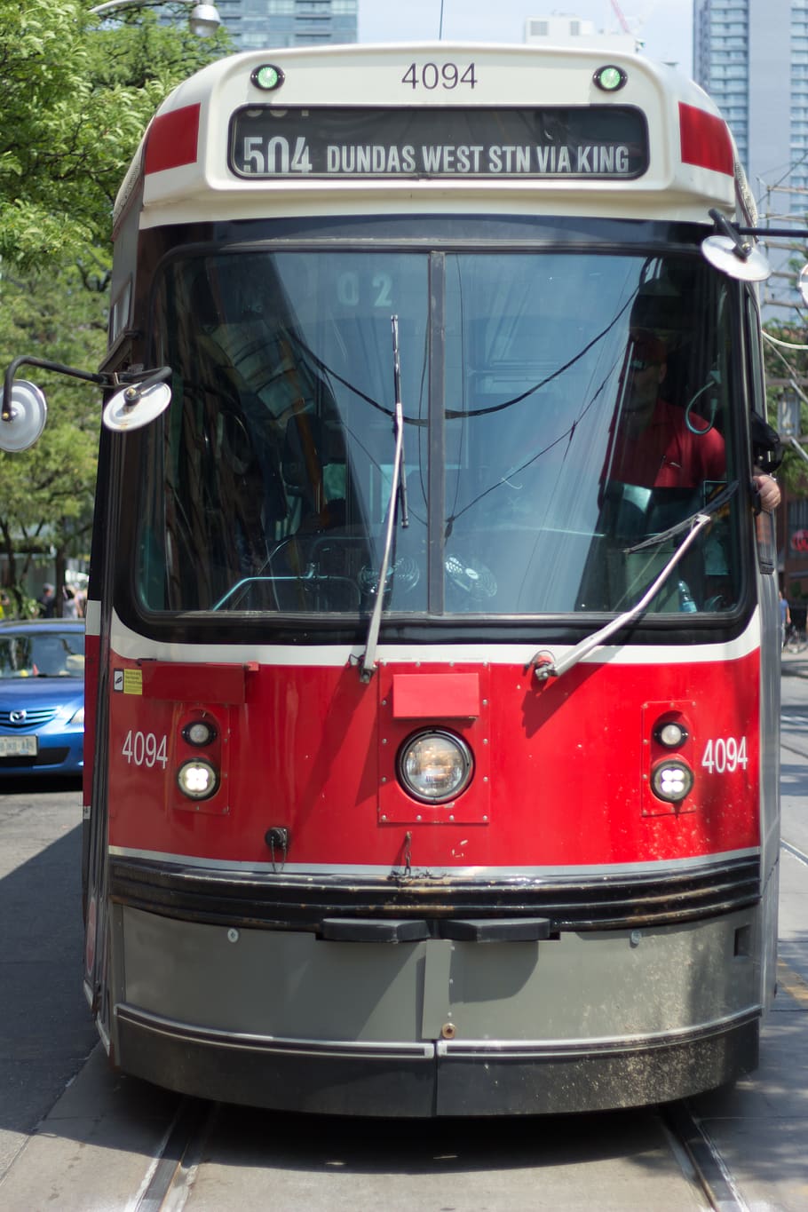 canada, toronto, red, tramway, city, old, transport, mode of transportation HD wallpaper