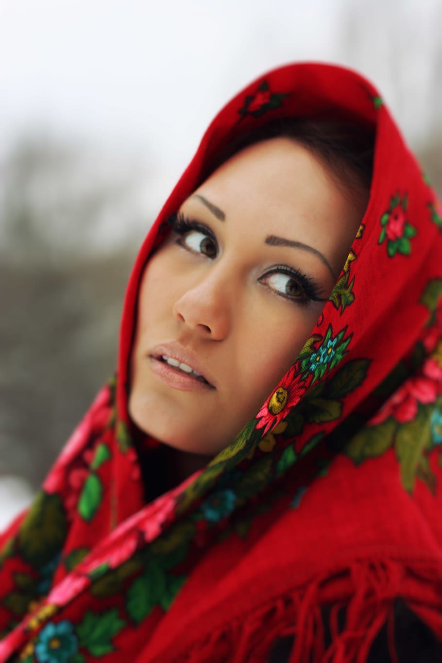 woman's facing sideways, human, person, people, clothing, sari HD wallpaper
